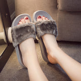 Fluffy slippers for ladies