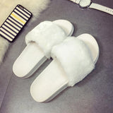 Fluffy slippers for ladies